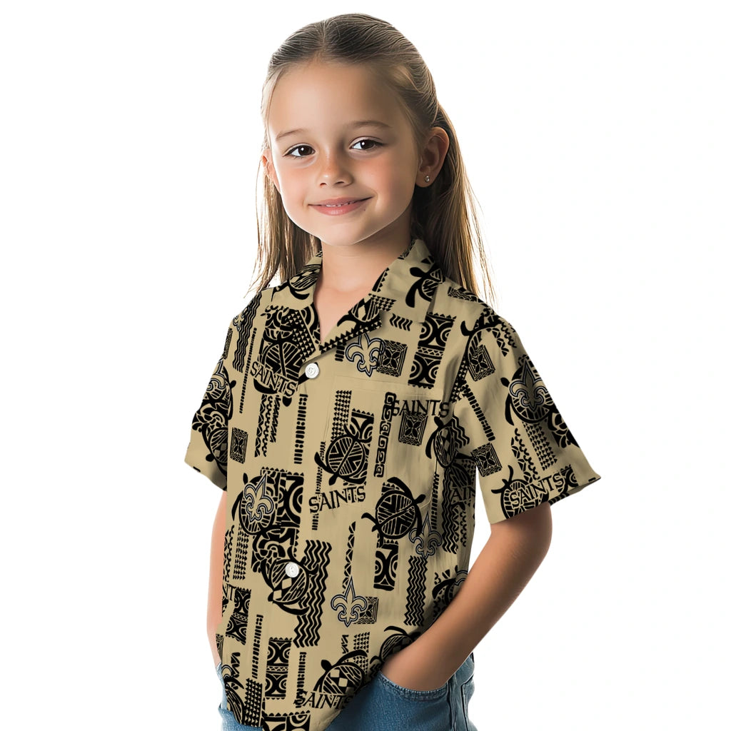 New Orleans Saints Hawaiian Shirt - Turtle Lines | Moonbestprint
