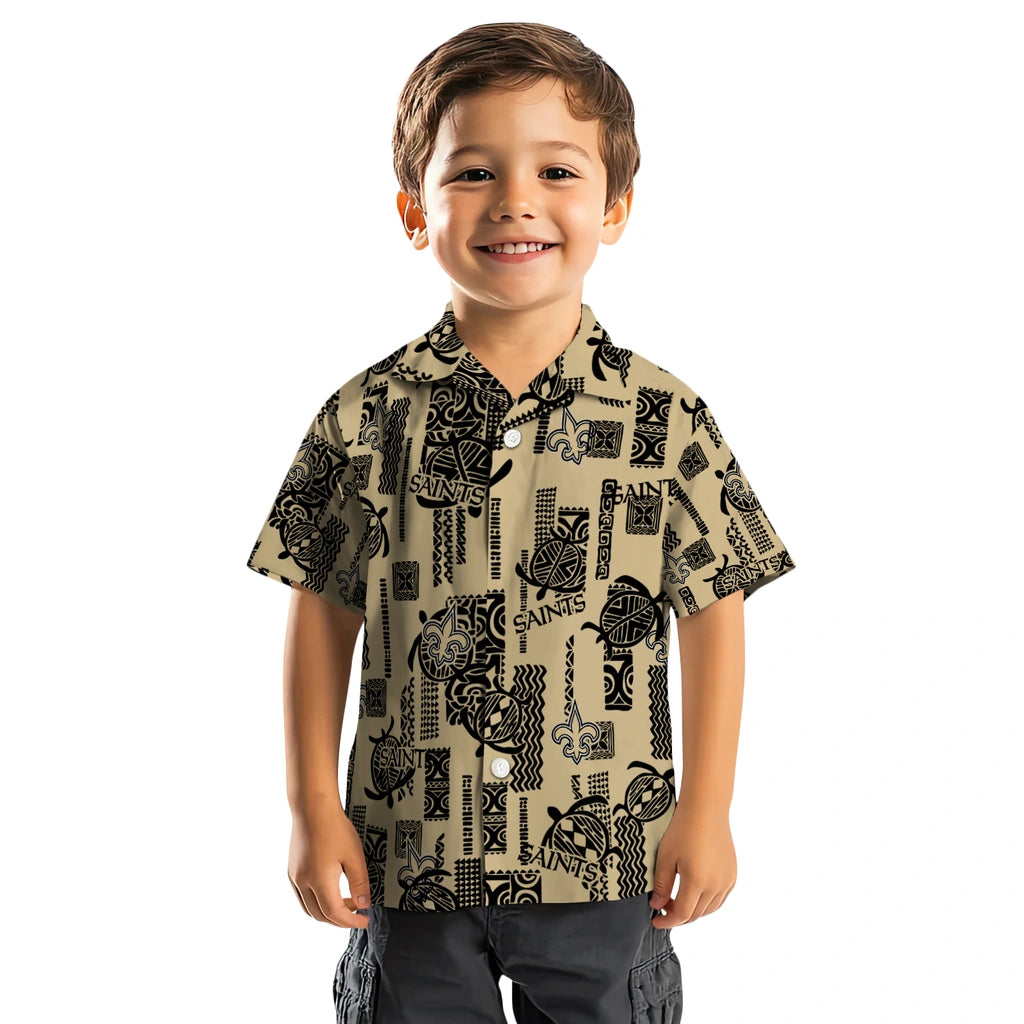 New Orleans Saints Hawaiian Shirt - Turtle Lines | Moonbestprint