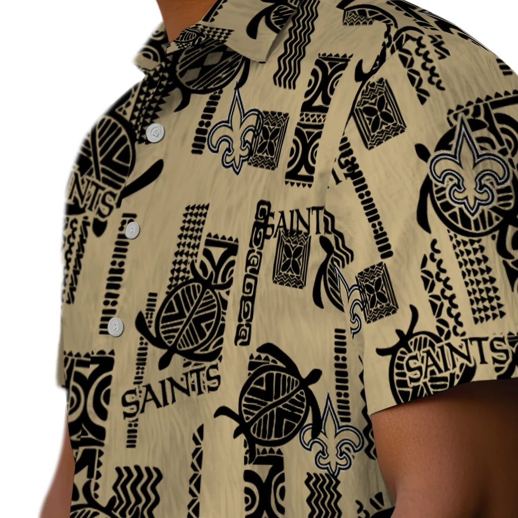New Orleans Saints Hawaiian Shirt - Turtle Lines | Moonbestprint