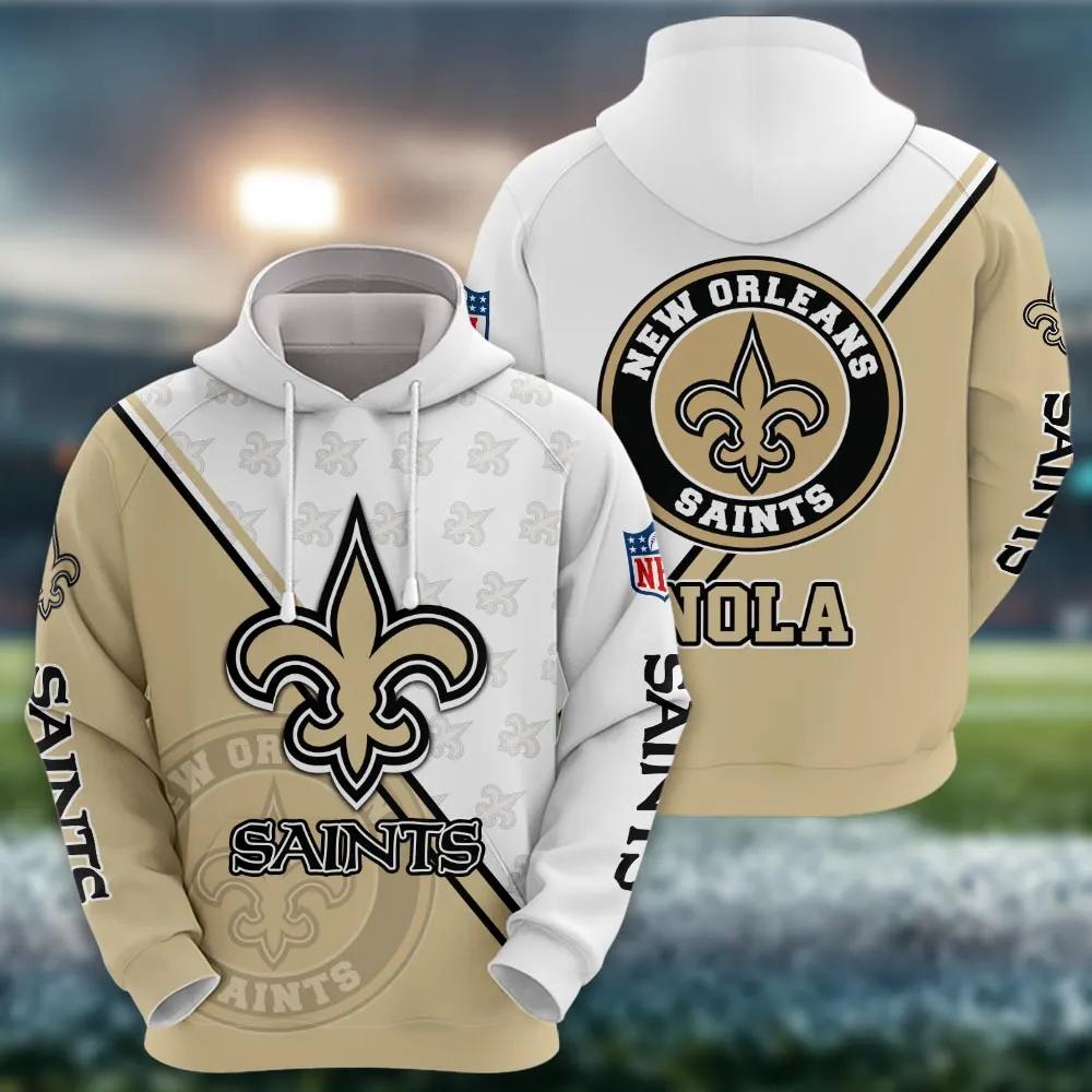 New Orleans Saints Logo 3D NFL All Over Print Hoodie -Moonbestprint
