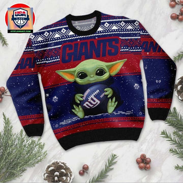 New York Giants Baby Yoda Ugly Christmas Sweater ? Usalast