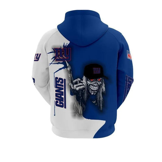 New York Giants Eddie Iron Maiden NFL 3D All Over Print Hoodie -Moonbestprint