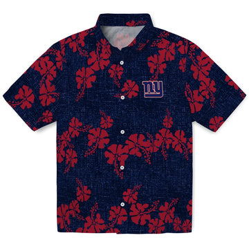 New York Giants Hawaiian Shirt - 50th State Flower | Moonbestprint