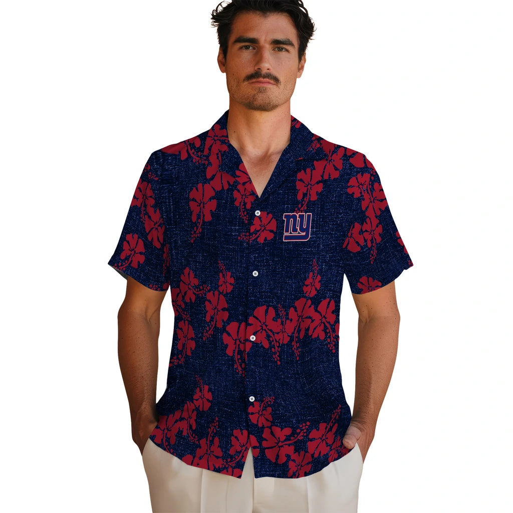 New York Giants Hawaiian Shirt - 50th State Flower | Moonbestprint