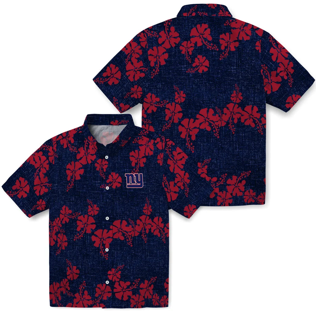 New York Giants Hawaiian Shirt - 50th State Flower | Moonbestprint