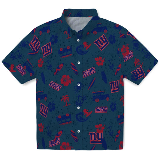 New York Giants Hawaiian Shirt - Beach Vibe | Moonbestprint
