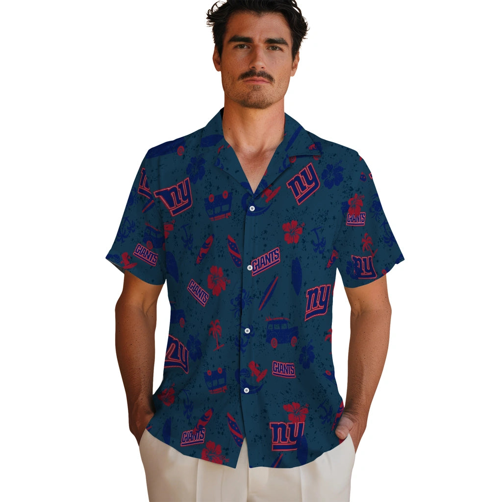 New York Giants Hawaiian Shirt - Beach Vibe | Moonbestprint