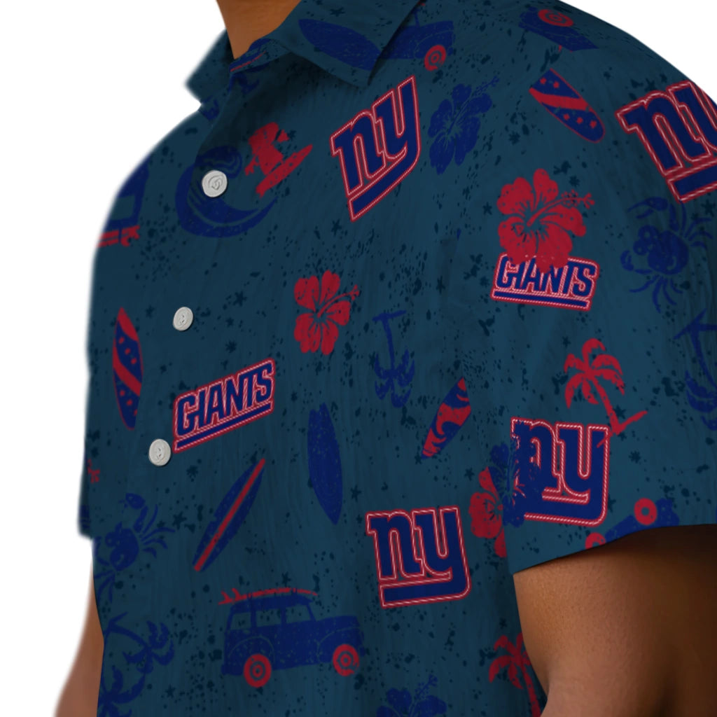 New York Giants Hawaiian Shirt - Beach Vibe | Moonbestprint