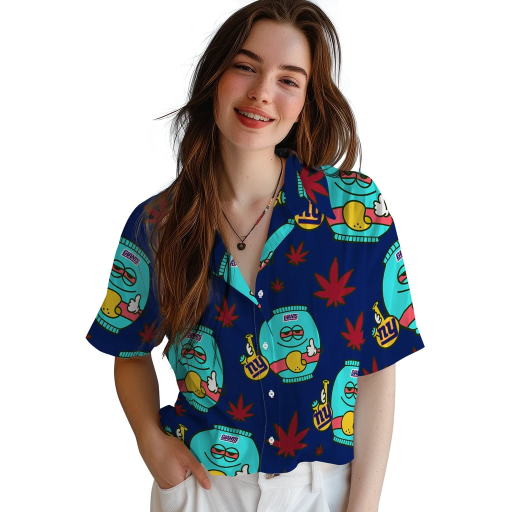 New York Giants Hawaiian Shirt - Chill Vibe | Moonbestprint