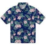 New York Giants Hawaiian Shirt - Flamingo and Hibiscus | Moonbestprint