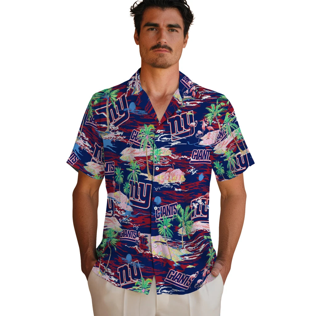 New York Giants Flamingo Retreat 2026 Hawaiian Shirt – Moonbestprint
