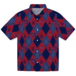 New York Giants Hawaiian Shirt - Golfing Plaid | Moonbestprint