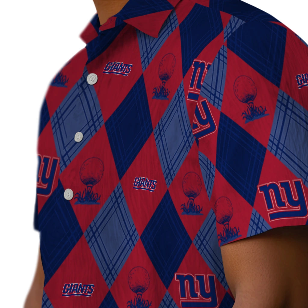New York Giants Hawaiian Shirt - Golfing Plaid | Moonbestprint