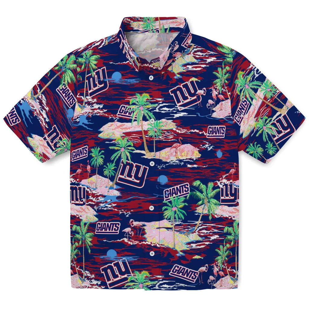 New York Giants Hawaiian Shirt - Hawaii Island | Moonbestprint
