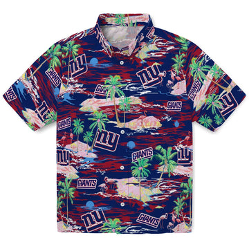 New York Giants Hawaiian Shirt - Hawaii Island | Moonbestprint