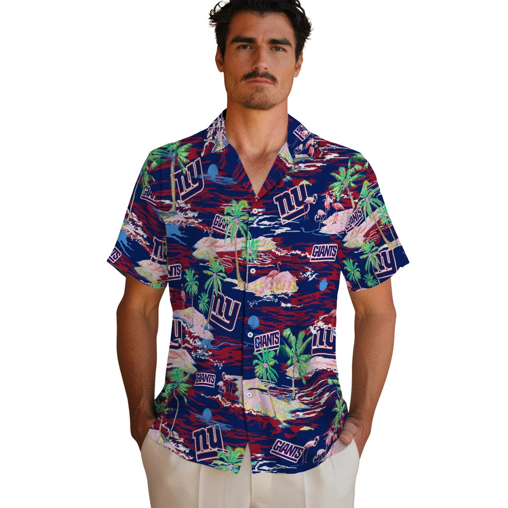 New York Giants Hawaiian Shirt - Hawaii Island | Moonbestprint