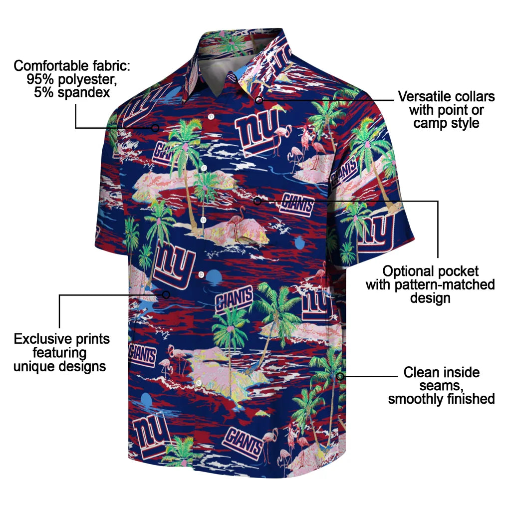 New York Giants Hawaiian Shirt - Hawaii Island | Moonbestprint