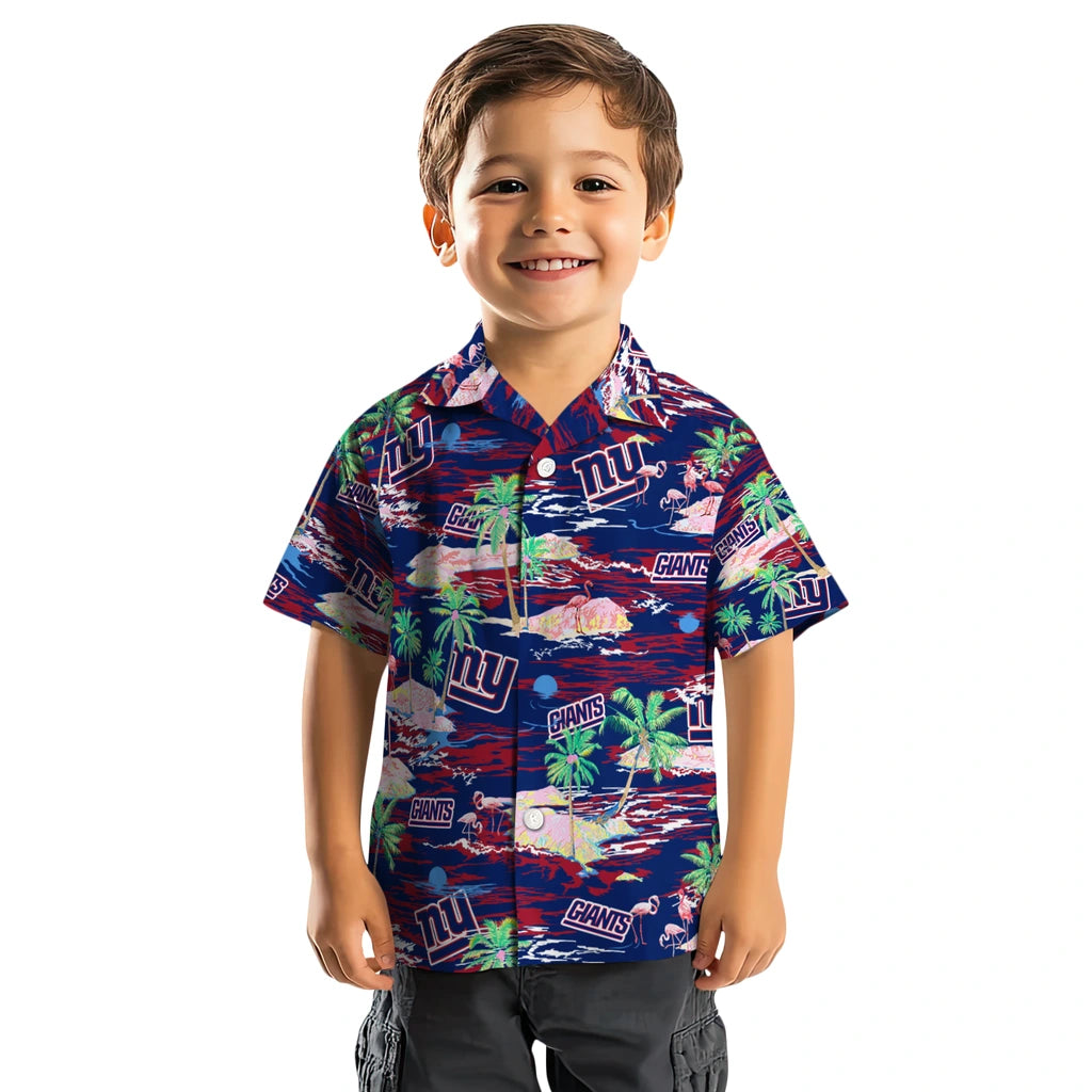 New York Giants Hawaiian Shirt - Hawaii Island | Moonbestprint
