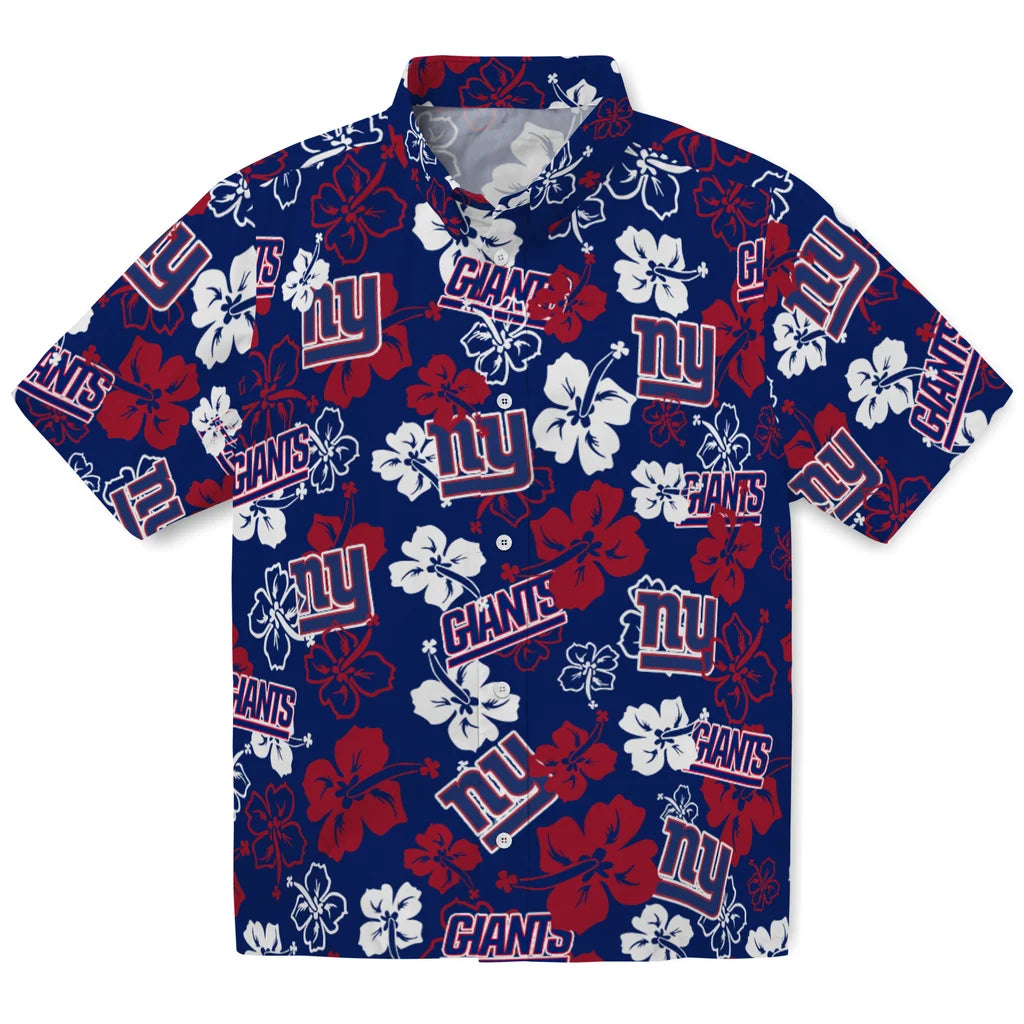 New York Giants Hibiscus Bloom Hawaiian Shirt – Moonbestprint
