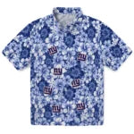 New York Giants Hawaiian Shirt - Hibiscus Blooms | Moonbestprint