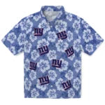 New York Giants Hawaiian Shirt - Hibiscus Cluster | Moonbestprint