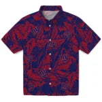 New York Giants Hawaiian Shirt - Monstera Layer | Moonbestprint