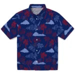 New York Giants Hawaiian Shirt - Palm And Clouds | Moonbestprint