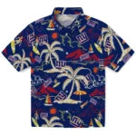 New York Giants Hawaiian Shirt - Palm Tree Island | Moonbestprint