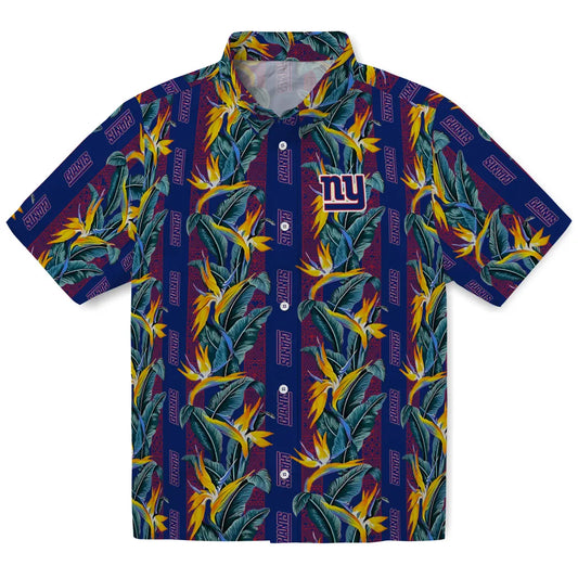 New York Giants Hawaiian Shirt - Paradise Vines | Moonbestprint