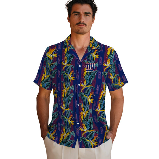 New York Giants Hawaiian Shirt - Paradise Vines | Moonbestprint