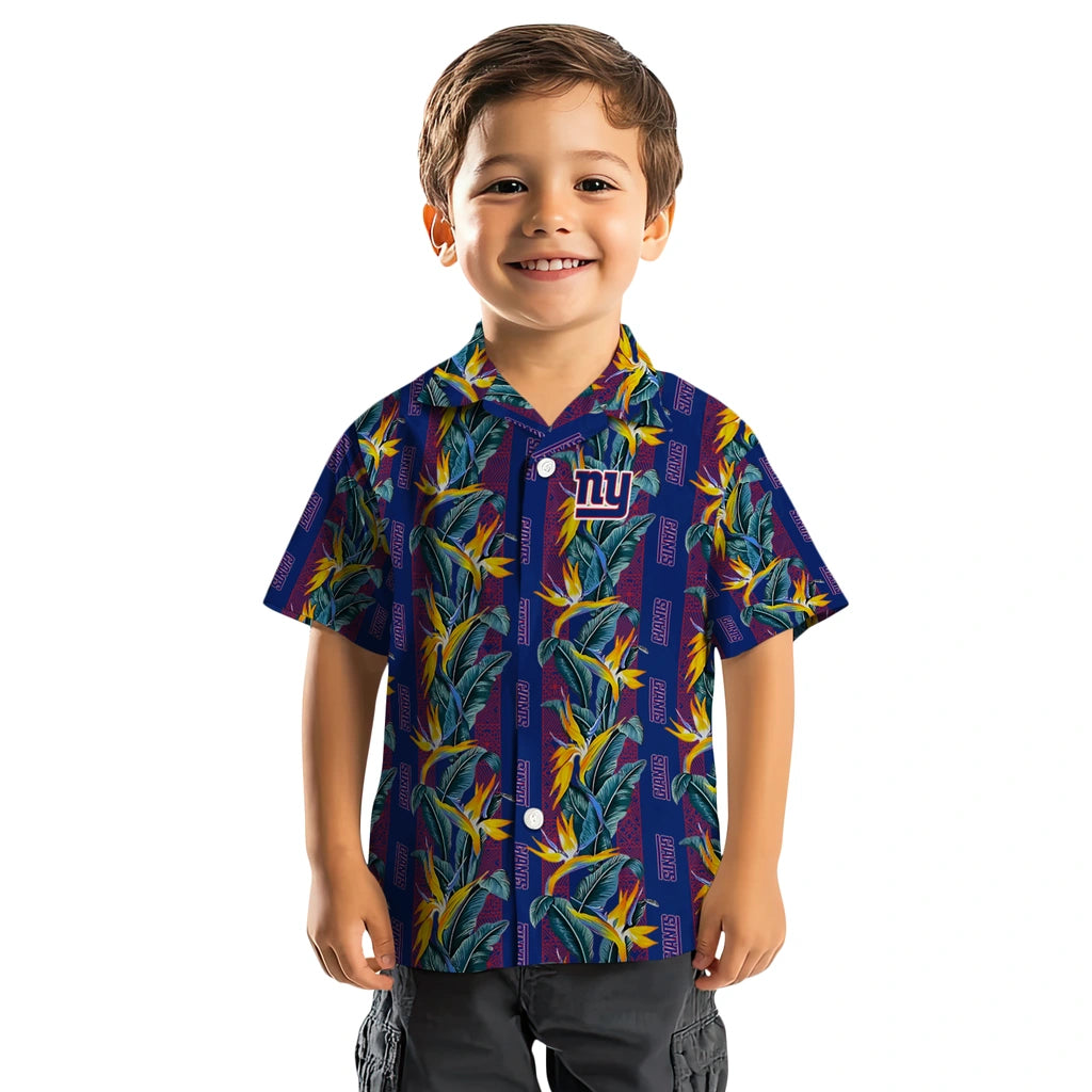 New York Giants Hawaiian Shirt - Paradise Vines | Moonbestprint