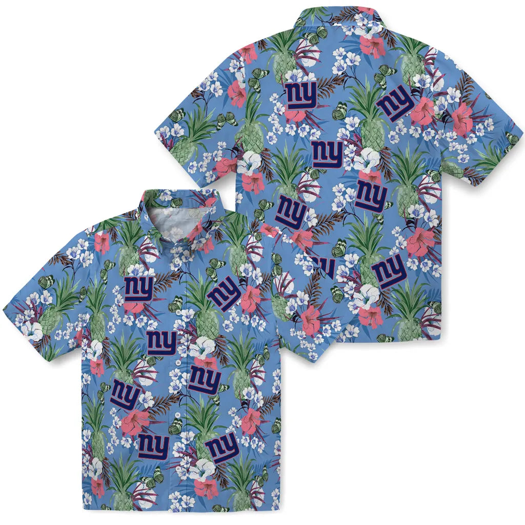 New York Giants Hawaiian Shirt - Pineapple Bouquet | Moonbestprint