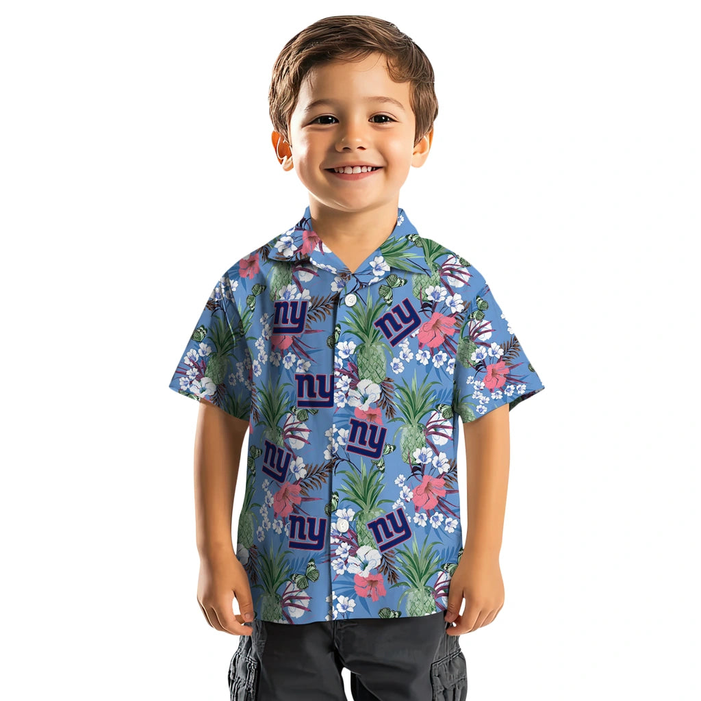 New York Giants Hawaiian Shirt - Pineapple Bouquet | Moonbestprint