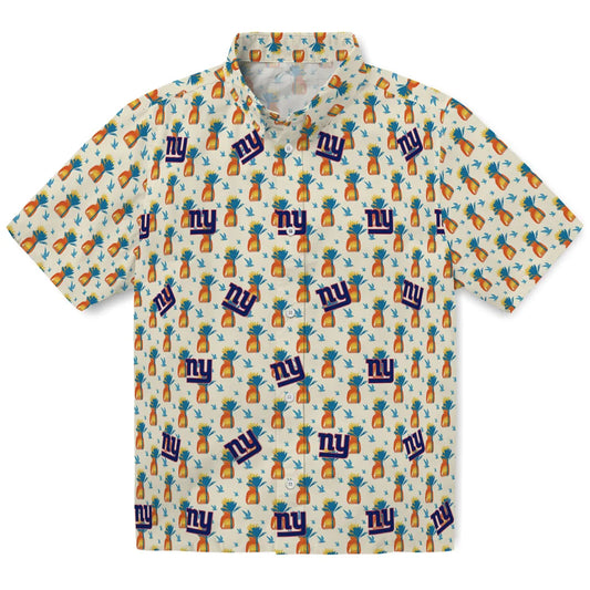 New York Giants Hawaiian Shirt - Pineapple Delight | Moonbestprint