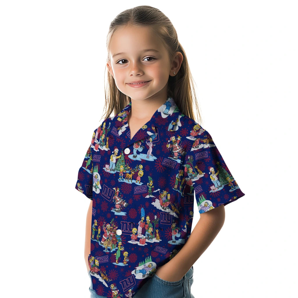 New York Giants Hawaiian Shirt - Simpsons Christmas | Moonbestprint