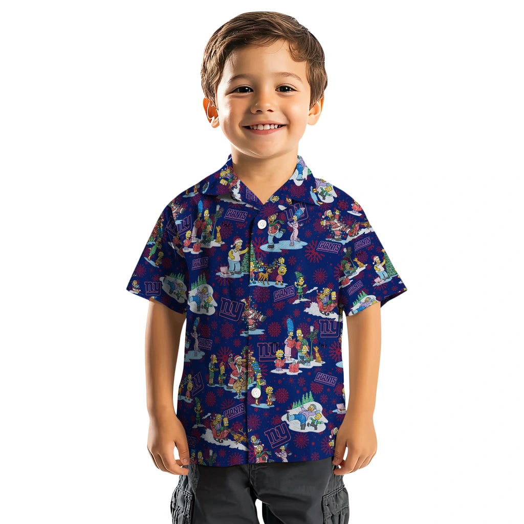 New York Giants Hawaiian Shirt - Simpsons Christmas | Moonbestprint