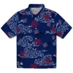 New York Giants Hawaiian Shirt - Wave Palm | Moonbestprint