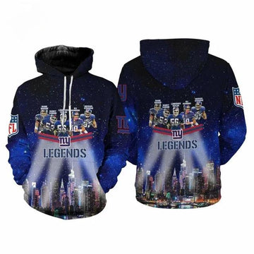 New York Giants Legend NFL 3D All Over Print Hoodie -Moonbestprint