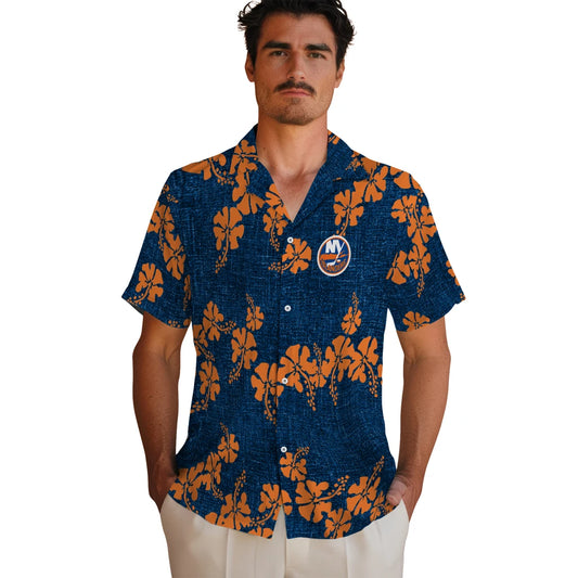 New York Islanders Hawaiian Shirt - 50th State Flower | Moonbestprint