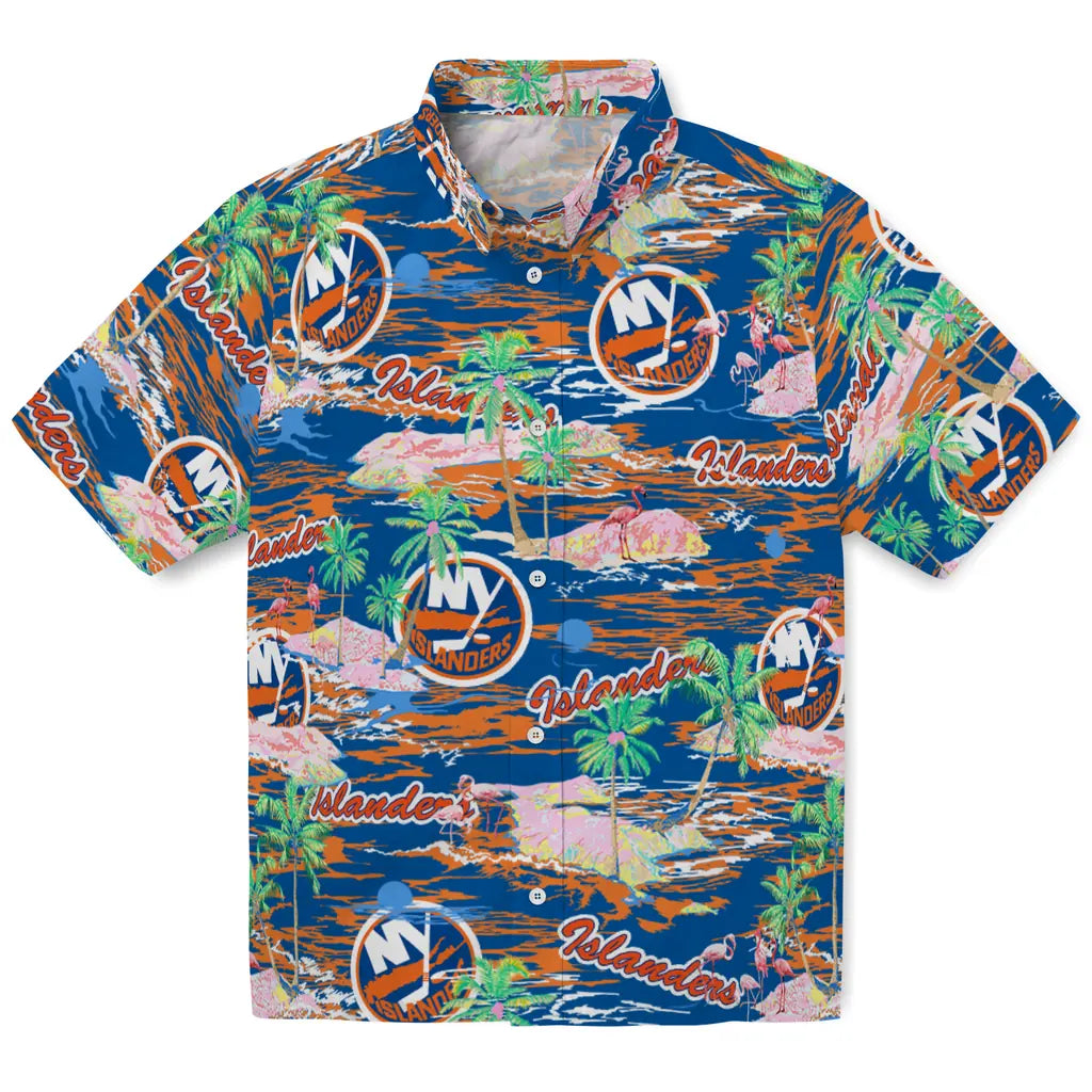 New York Islanders Flamingo Retreat 2026 Hawaiian Shirt – Moonbestprint