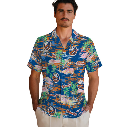 New York Islanders Hawaiian Shirt - Hawaii Island | Moonbestprint