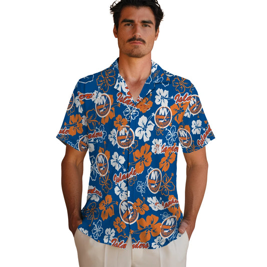 New York Islanders Hibiscus Bloom Hawaiian Shirt – Moonbestprint