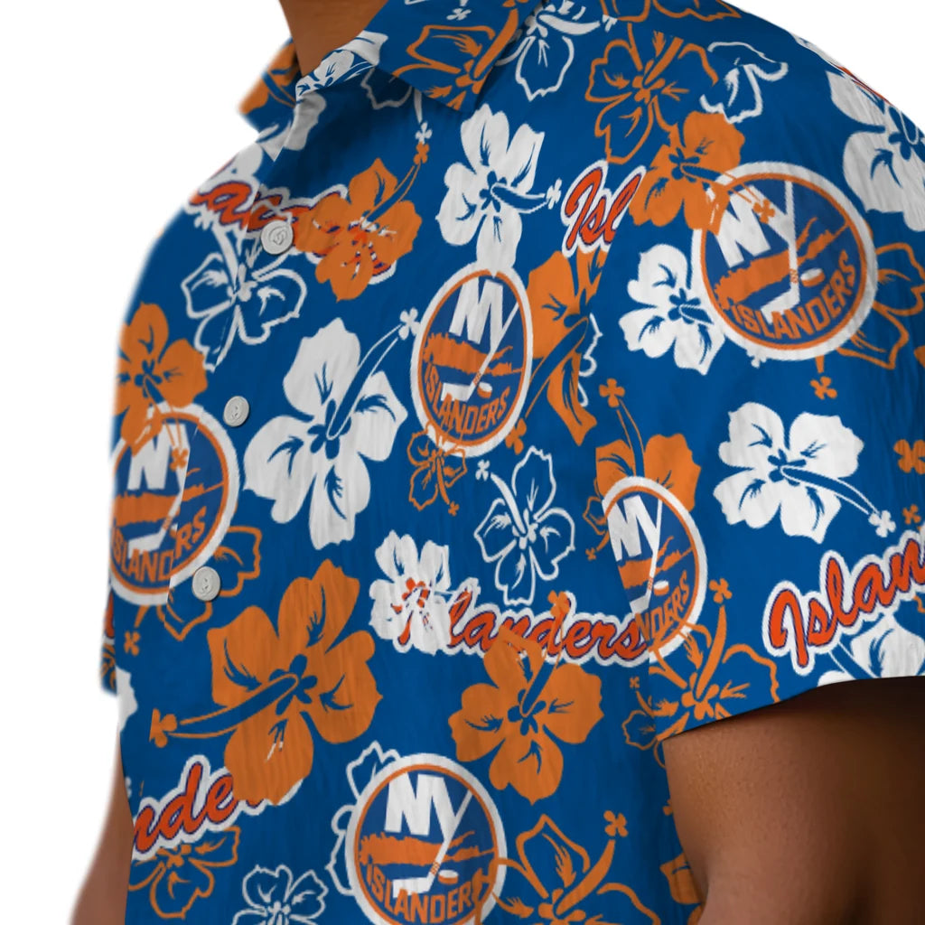 New York Islanders Hibiscus Bloom Hawaiian Shirt – Moonbestprint