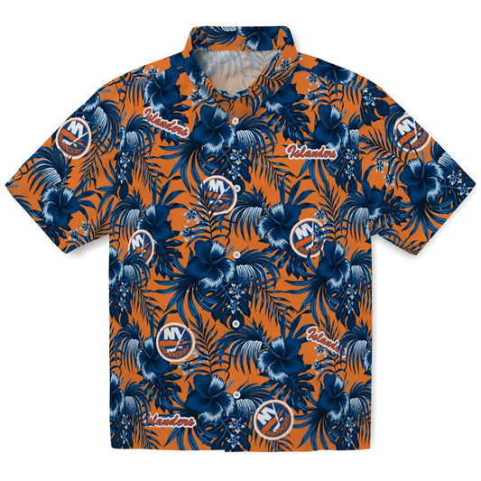 New York Islanders Hawaiian Shirt - Hibiscus Exotic | Moonbestprint