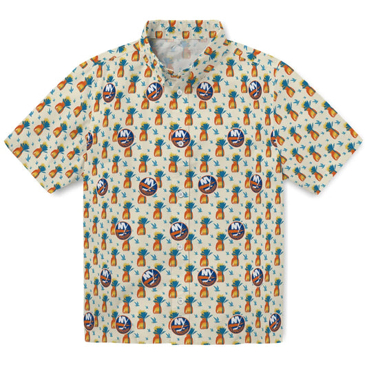 New York Islanders Hawaiian Shirt - Pineapple Delight | Moonbestprint