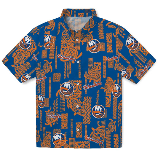 New York Islanders Hawaiian Shirt - Turtle Lines | Moonbestprint