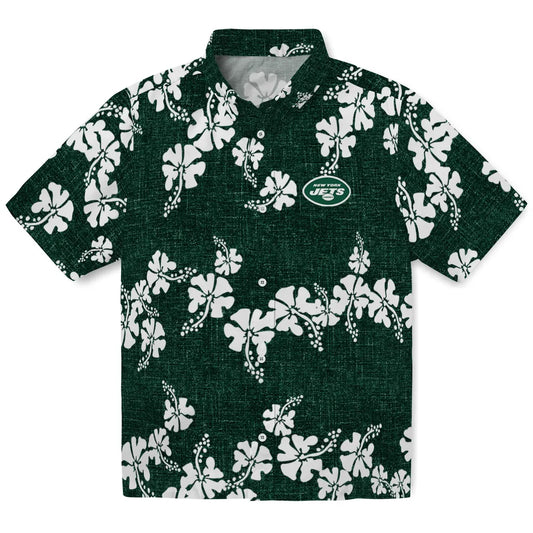 New York Jets Hawaiian Shirt - 50th State Flower | Moonbestprint
