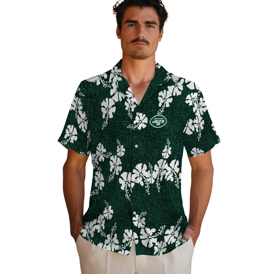 New York Jets Hawaiian Shirt - 50th State Flower | Moonbestprint