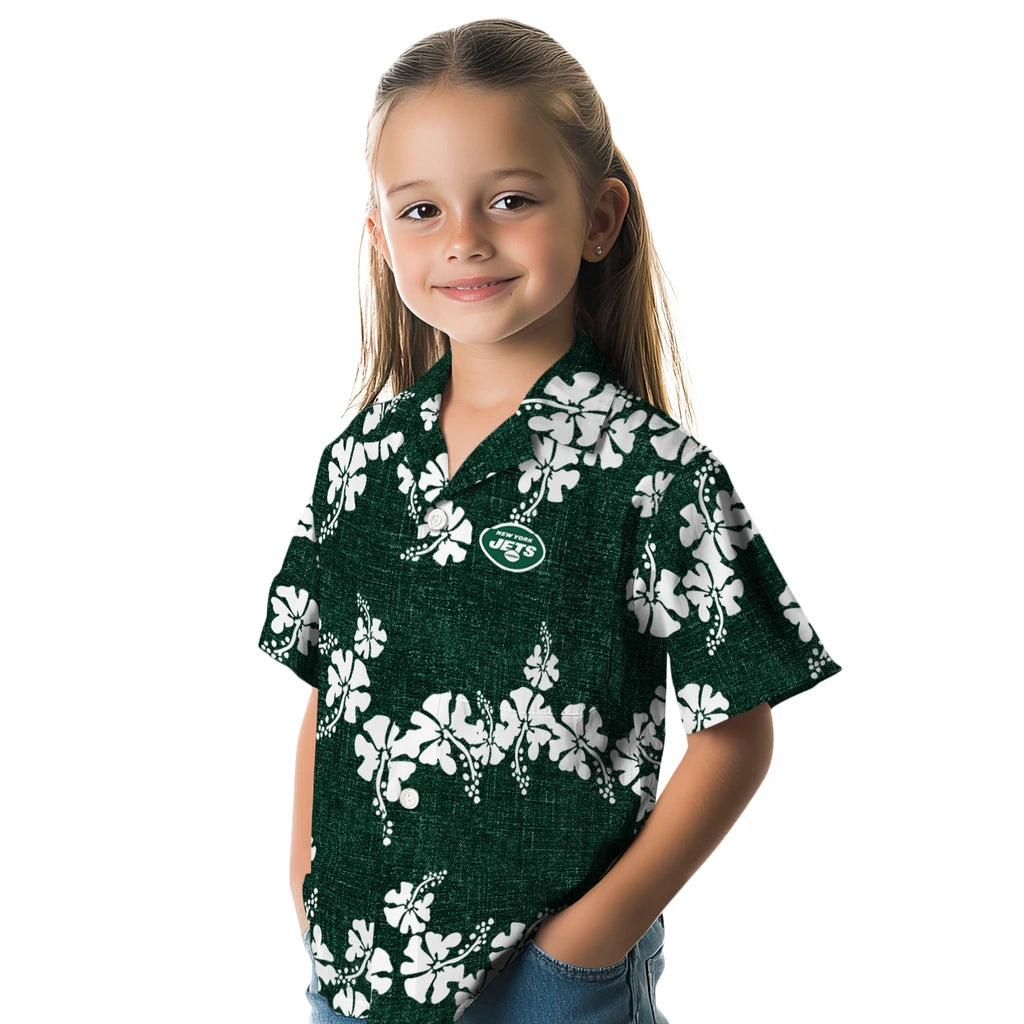 New York Jets Hawaiian Shirt - 50th State Flower | Moonbestprint