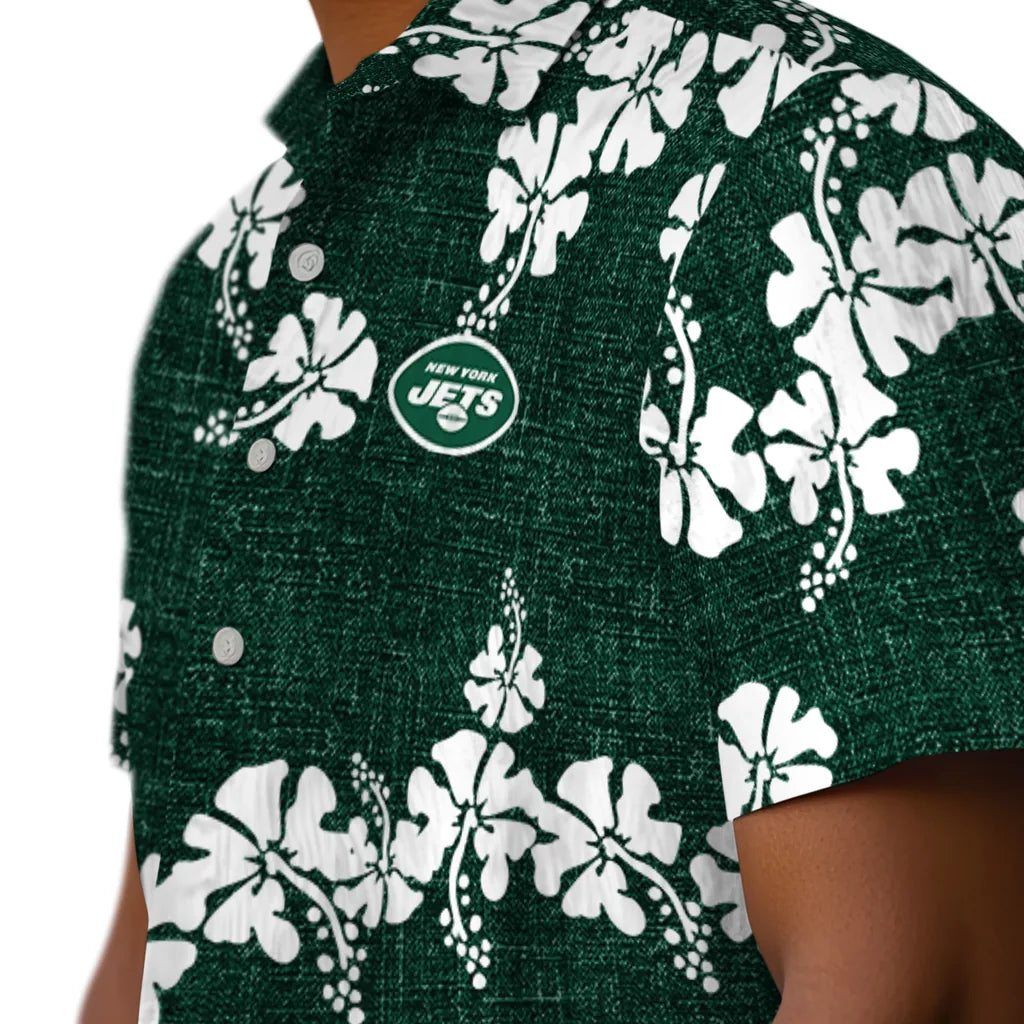 New York Jets Hawaiian Shirt - 50th State Flower | Moonbestprint